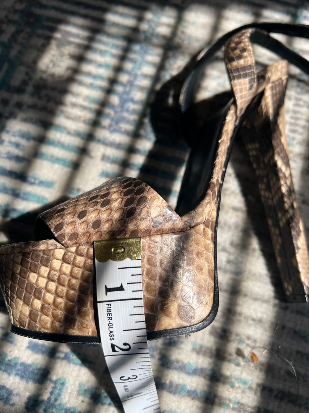 Gucci Python Platform Heels | Genuine Snakeskin | Size 38.5 | Made in Italy - Picture 8 of 10
